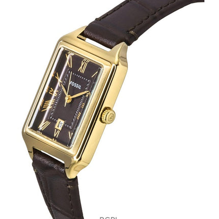 Fossil Raquel Lederarmband braunes Zifferblatt Quarz ES5367 Damenuhr