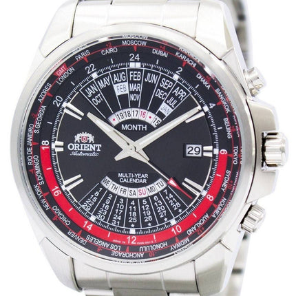 Richten Sie automatische Multi-Jahres Kalender World Time EU0B001B Herrenuhr