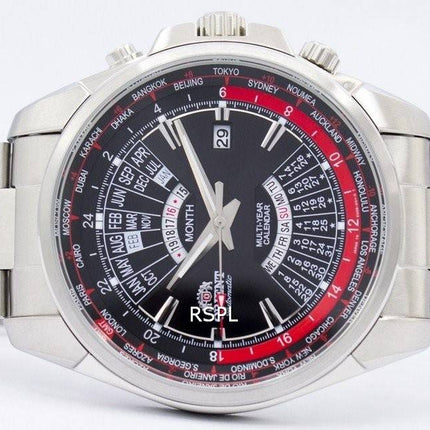 Richten Sie automatische Multi-Jahres Kalender World Time EU0B001B Herrenuhr