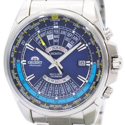 Richten Sie automatische Multi-Jahres Kalender World Time EU0B002D Herrenuhr