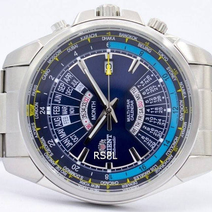 Richten Sie automatische Multi-Jahres Kalender World Time EU0B002D Herrenuhr