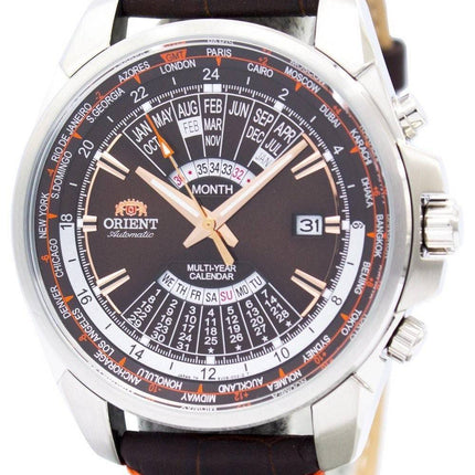 Richten Sie automatische Multi-Jahres Kalender World Time EU0B004T Herrenuhr