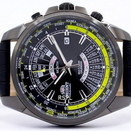 Richten Sie automatische Multi-Jahres Kalender World Time EU0B005B Herrenuhr