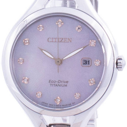 Citizen Super Titanium Diamond Akzente Eco-Drive EW2560-86Y Damenuhr
