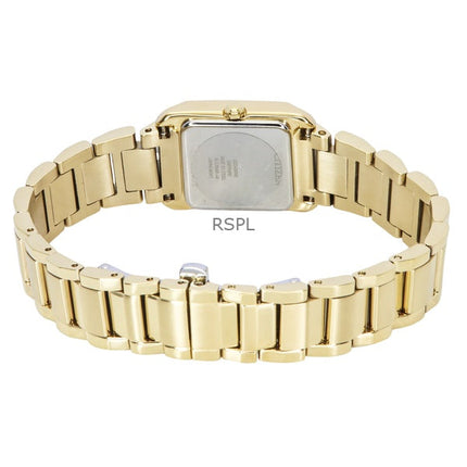 Citizen L Goldfarbene Edelstahl-Perlmutt-Zifferblatt Eco-Drive EW5602-81D Damenuhr