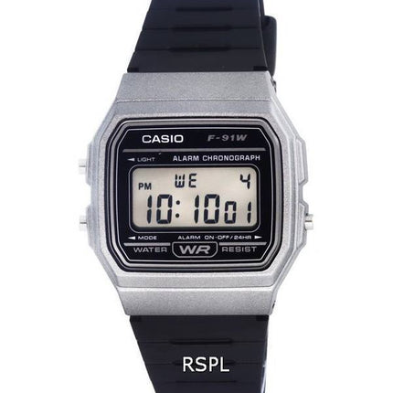 Casio Digital Resin Black Dial Quartz F-91WM-1B F91WM-1B Herrenuhr