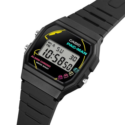Casio Standard Digital PAC-MAN Collaboration Bio-basiertes Harzarmband Quarz F-91WPC-1A Unisex-Armbanduhr
