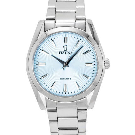 Festina Boyfriend Damenuhr aus Edelstahl mit türkisfarbenem Zifferblatt und Quarzwerk, Modell F20622-P