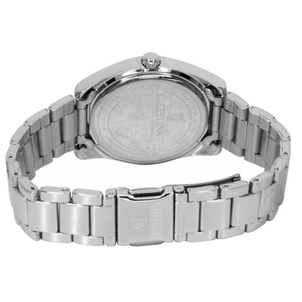 Festina Boyfriend Damenuhr aus Edelstahl mit türkisfarbenem Zifferblatt und Quarzwerk, Modell F20622-P
