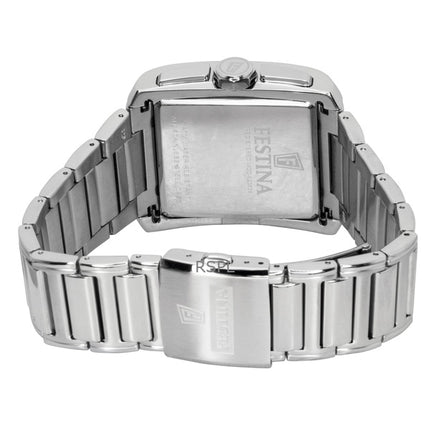 Festina Chronograph Edelstahl Silber Zifferblatt Quarz F20635-1 Herrenuhr