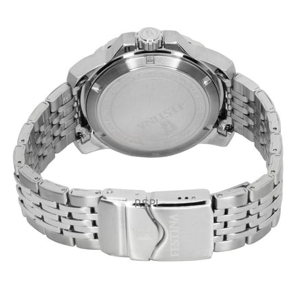 Festina Edelstahl Blaues Zifferblatt Quarz Taucheruhr F20661-1 200M Herrenuhr