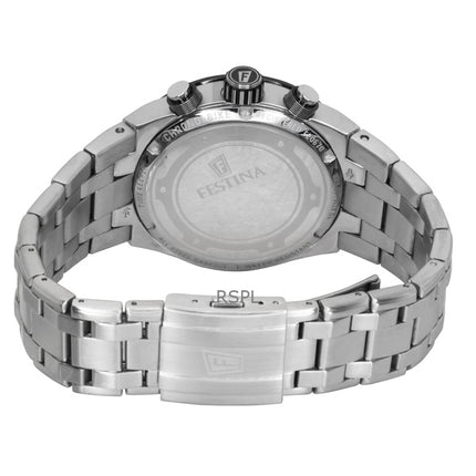 Festina Chrono Bike Chronograph Edelstahl Schwarzes Zifferblatt Quarz F20670-6 100M Herrenuhr