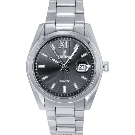 Festina Classic Edelstahl Graues Zifferblatt Quarz F20707-3 Herrenuhr