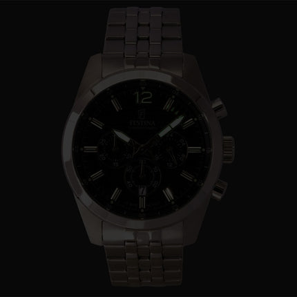 Festina Timeless Chronograph Schwarzes Zifferblatt Quarz F20742-3 100M Herrenuhr