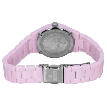 Festina Damenuhr mit Keramikzifferblatt in Rosa, Quarz, Modell F20751-2