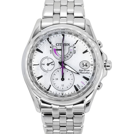 Citizen Funkuhr Eco-Drive FC0010-55D 100M aus Edelstahl mit Perlmutt-Zifferblatt