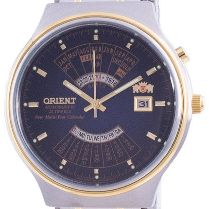 Orient Wide Mehrjahreskalender Blaues Zifferblatt Automatik FEU00000D Herrenuhr