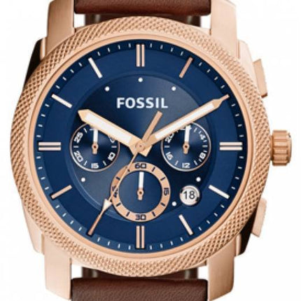 Fossil Maschine Chronograph Quarz braun Leder Armband FS5073 Herrenuhr