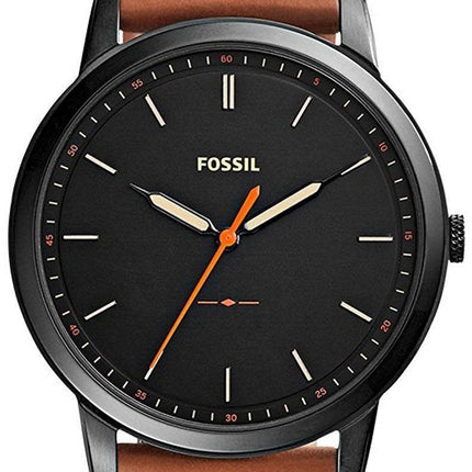 Fossilen minimalistischen 3H Quarz FS5305 Herrenuhr