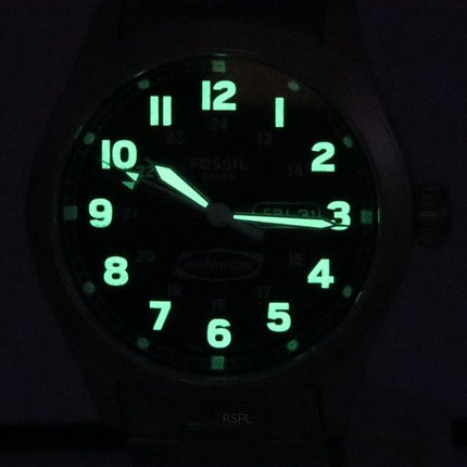 Fossil Defender solarbetriebene Herrenuhr aus Edelstahl mit schwarzem Zifferblatt FS5976 100M