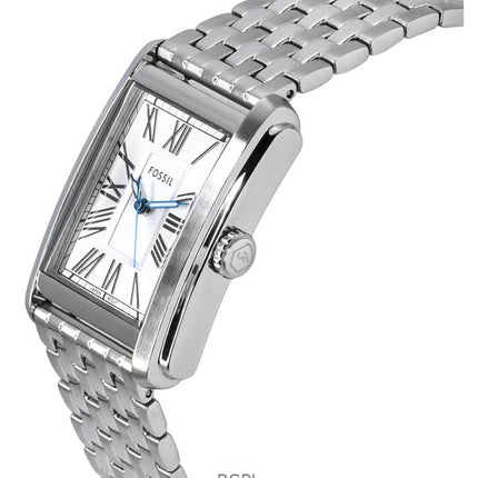 Fossil Carraway Edelstahl Silber Zifferblatt Quarz FS6008 Herrenuhr