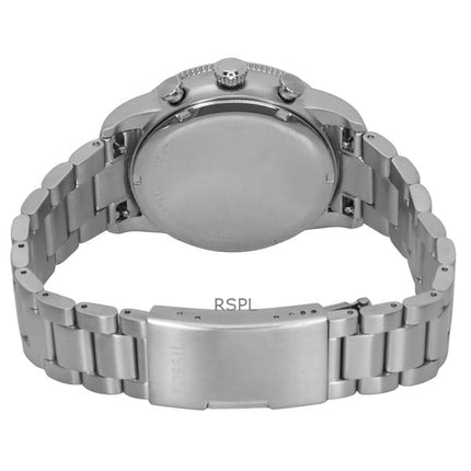 Fossil Sport Tourer Chronograph Edelstahl schwarzes Zifferblatt Quarz FS6045 Herrenuhr