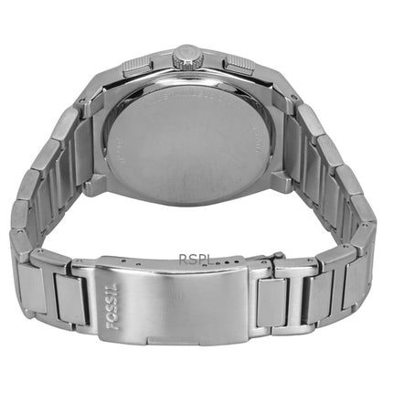 Fossil Everett Chronograph Edelstahl Blaues Zifferblatt Quarz FS6104 Herrenuhr