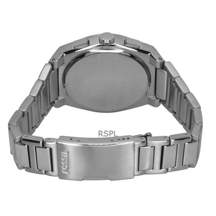 Fossil Everett Chronograph Edelstahl Blaues Zifferblatt Quarz FS6105 Herrenuhr