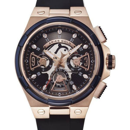 Widder Gold inspirieren Lightning Quarz G 7003 2TRB BKRG Herrenuhr
