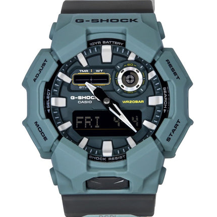 Casio G-Shock Analog-Digital-Stoffarmband Blaues Zifferblatt Quarz GA-010CE-2A 200M Herrenuhr