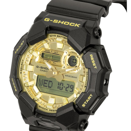 Casio G-Shock Herrenuhr mit Armband aus biobasiertem Harz, analog-digital, goldenem Zifferblatt, Quarzwerk, GA-010GGB-1A9, wasserdicht bis 200 m