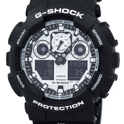 Casio G-Shock weiss und schwarz Serie Analog Digital GA-100BW-1A Herrenuhr