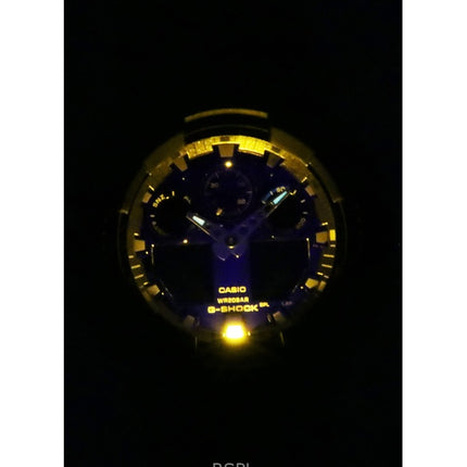 Casio G-Shock Analog-Digital-Harzarmband Blaues Zifferblatt Quarz GA-100FL-1A 200M Herrenuhr