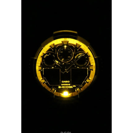 Casio G-Shock Analog-Digital-Harzarmband Mehrfarbiges Zifferblatt Quarz GA-100FL-8A 200M Herrenuhr