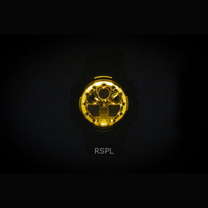 Casio G-Shock Herrenuhr mit Harzarmband, analog-digitalem Zifferblatt, goldenem Zifferblatt, Quarzwerk, GA-100GGB-1A9, wasserdicht bis 200 m