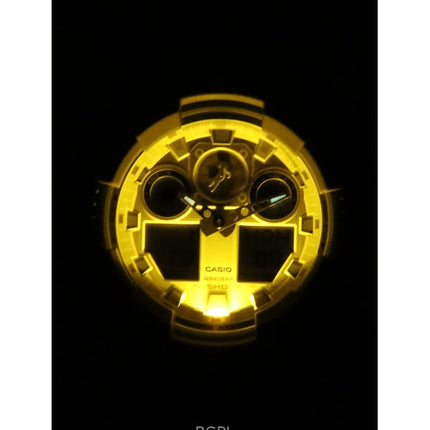 Casio G-Shock Analog Digital The Shiba Inu Harzarmband Braunes Zifferblatt Quarz GA-100SHB-5A 200M Herrenuhr