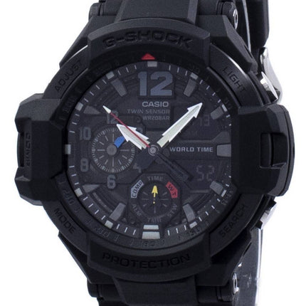 Casio G-Shock Gravitymaster Twin Sensor Welt Zeit GA-1100-1A1 GA1100-1A1 Herrenuhr