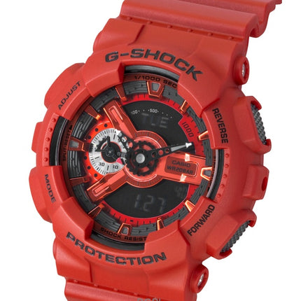 Casio G-Shock Digitaluhr, rotes Armband aus biobasiertem Harz, Quarz, GA-110RRB-4A, 200 m, Herrenuhr