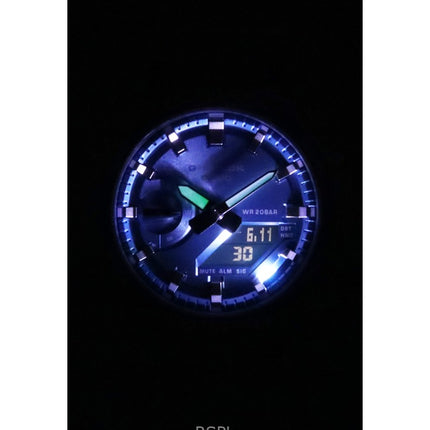 Casio G-Shock Analog-Digital-Harzarmband Blaues Zifferblatt Quarz GA-2100BM-7A2 200M Unisex-Uhr