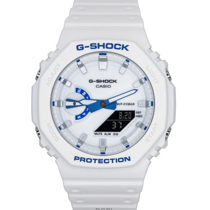 Casio G-Shock Analog-Digital-Harzarmband Weißes Zifferblatt Quarz GA-2100HDS-7A1 200M Herrenuhr