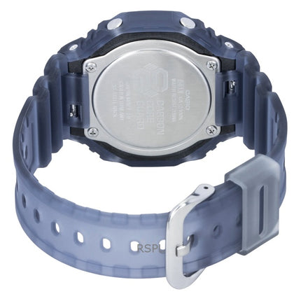 Casio G-Shock Herrenuhr, analog/digital, mit Harzarmband, schwarzem Zifferblatt, Quarzwerk, GA-2100K-2A, wasserdicht bis 200 m