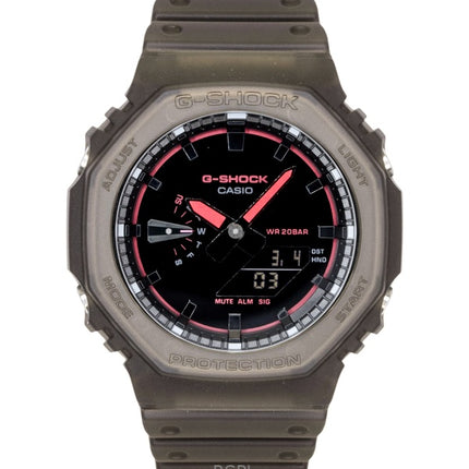 Casio G-Shock Herrenuhr, analog/digital, mit Harzarmband, schwarzem Zifferblatt, Quarzwerk, GA-2100K-5A, wasserdicht bis 200 m