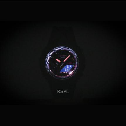 Casio G-Shock Herrenuhr, analog/digital, mit Harzarmband, schwarzem Zifferblatt, Quarzwerk, GA-2100K-5A, wasserdicht bis 200 m