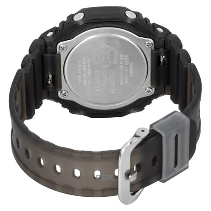 Casio G-Shock Herrenuhr, analog/digital, mit Harzarmband, schwarzem Zifferblatt, Quarzwerk, GA-2100K-5A, wasserdicht bis 200 m