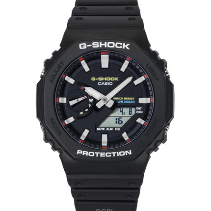 Casio G-Shock Analog-Digital-Armband aus biobasiertem Harz, schwarzes Zifferblatt, Quarz GA-2100RL-1A, 200 M Herrenuhr