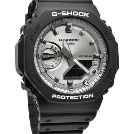 Casio G-Shock Analog Digital Schwarz und Silber Harzarmband Quarz GA-2100SB-1A 200M Herrenuhr