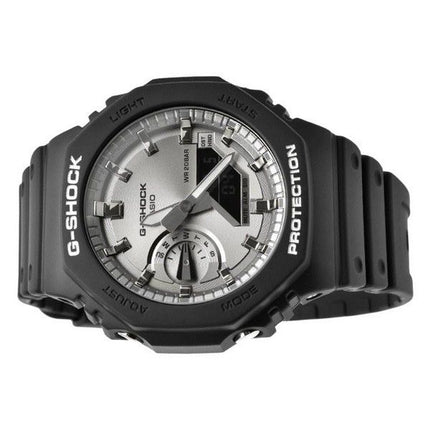 Casio G-Shock Analog Digital Schwarz und Silber Harzarmband Quarz GA-2100SB-1A 200M Herrenuhr