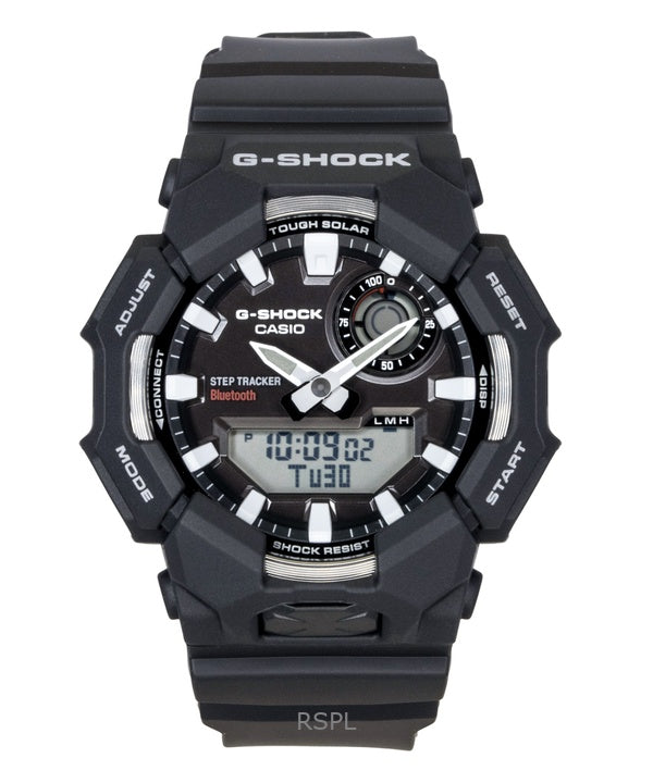 Casio G-Shock Analog-Digital-Smartphone-Link-Uhr aus biobasiertem Harz mit schwarzem Zifferblatt, Solarfunktion, GA-B010-1A, wasserdicht bis 200 m, Herrenuhr