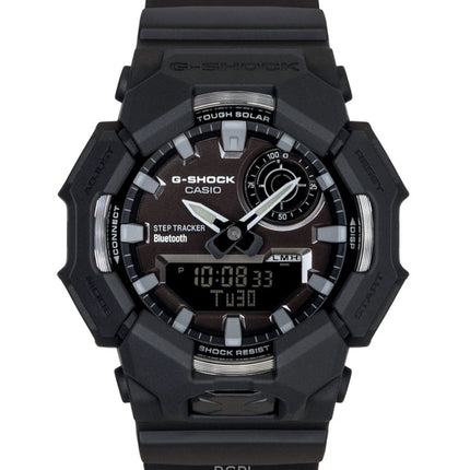 Casio G-Shock Analog-Digital-Smartphone-Link-Uhr aus biobasiertem Harz mit schwarzem Zifferblatt, Solarfunktion, GA-B010-1A1, wasserdicht bis 200 m, Herrenuhr