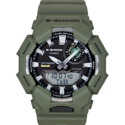 Casio G-Shock Analog-Digital-Smartphone-Link-Uhr aus biobasiertem Harz mit schwarzem Zifferblatt, Solarfunktion, GA-B010-3A, wasserdicht bis 200 m, Herrenuhr